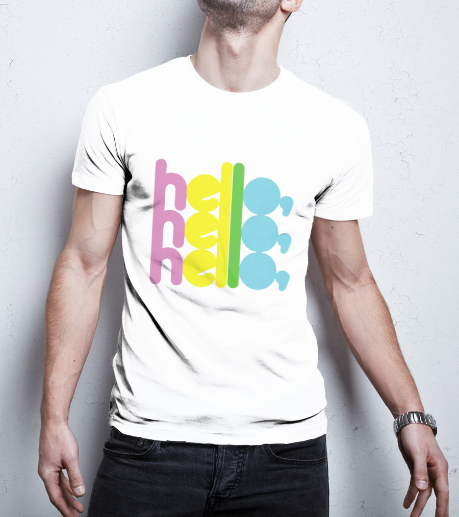 Deafheaven Hello Colorful Pastel Text T-Shirt