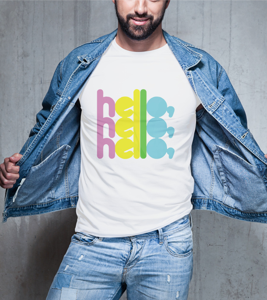 Deafheaven Hello Colorful Pastel Text T-Shirt