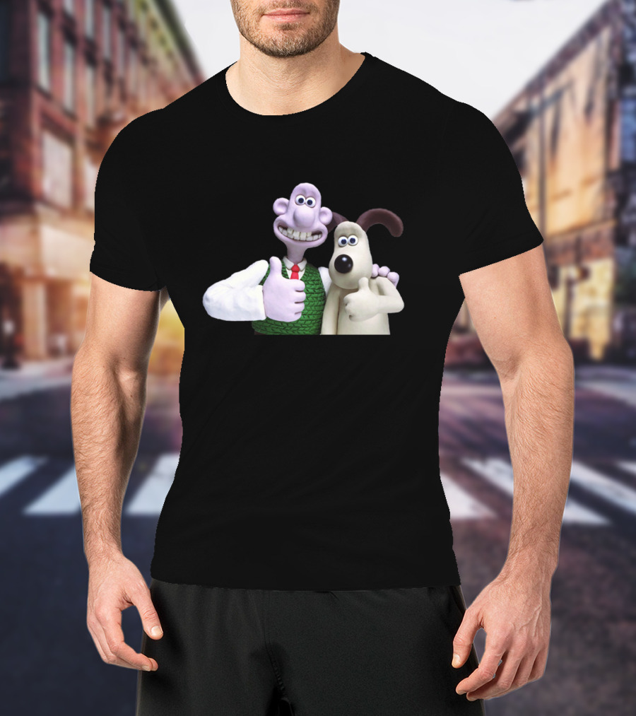 Wallace And Gromit Thumbs Up Duo T-Shirt