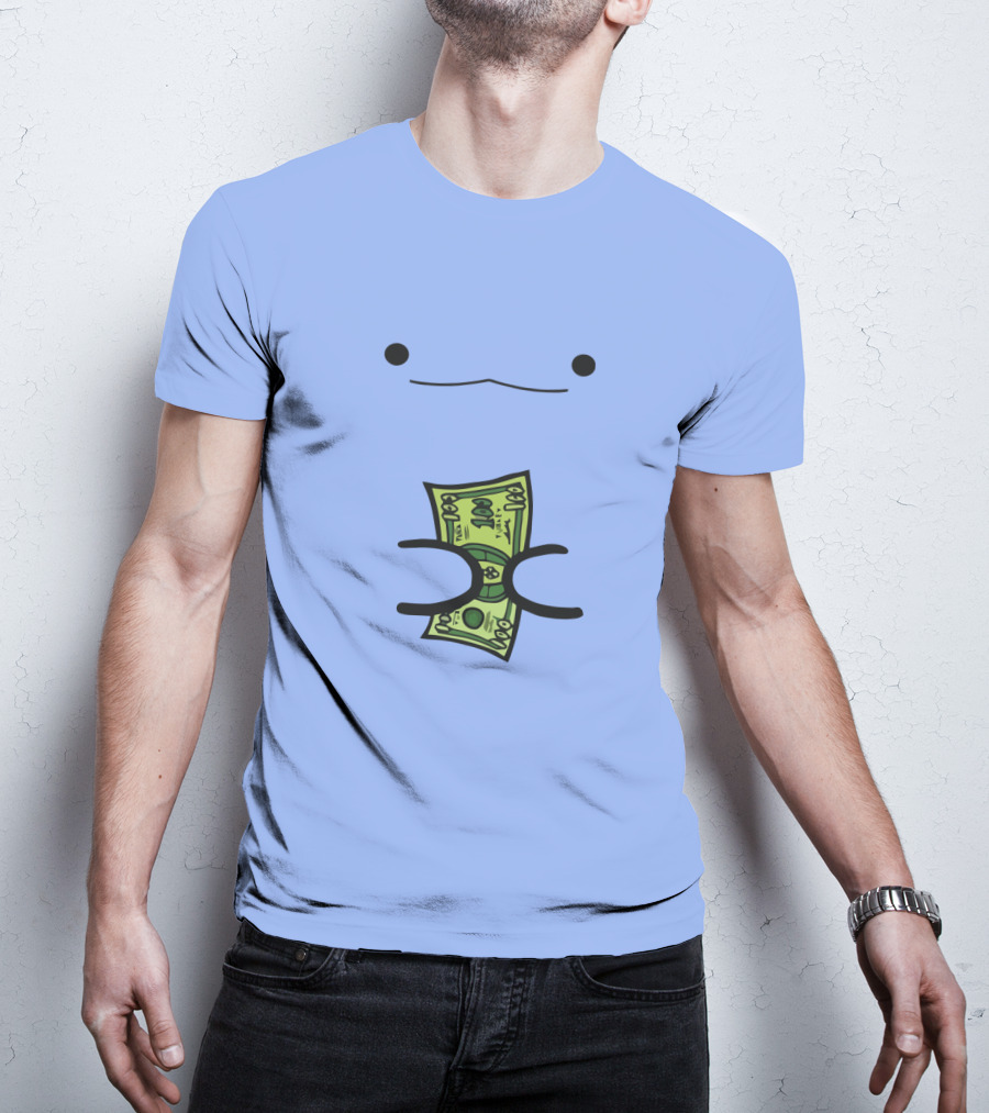 Turkey By ZHC Smiling Cartoon Creature Holding Money T-Shirt