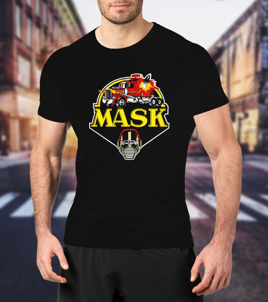 MASK Truck Explosion Face Mask T-Shirt
