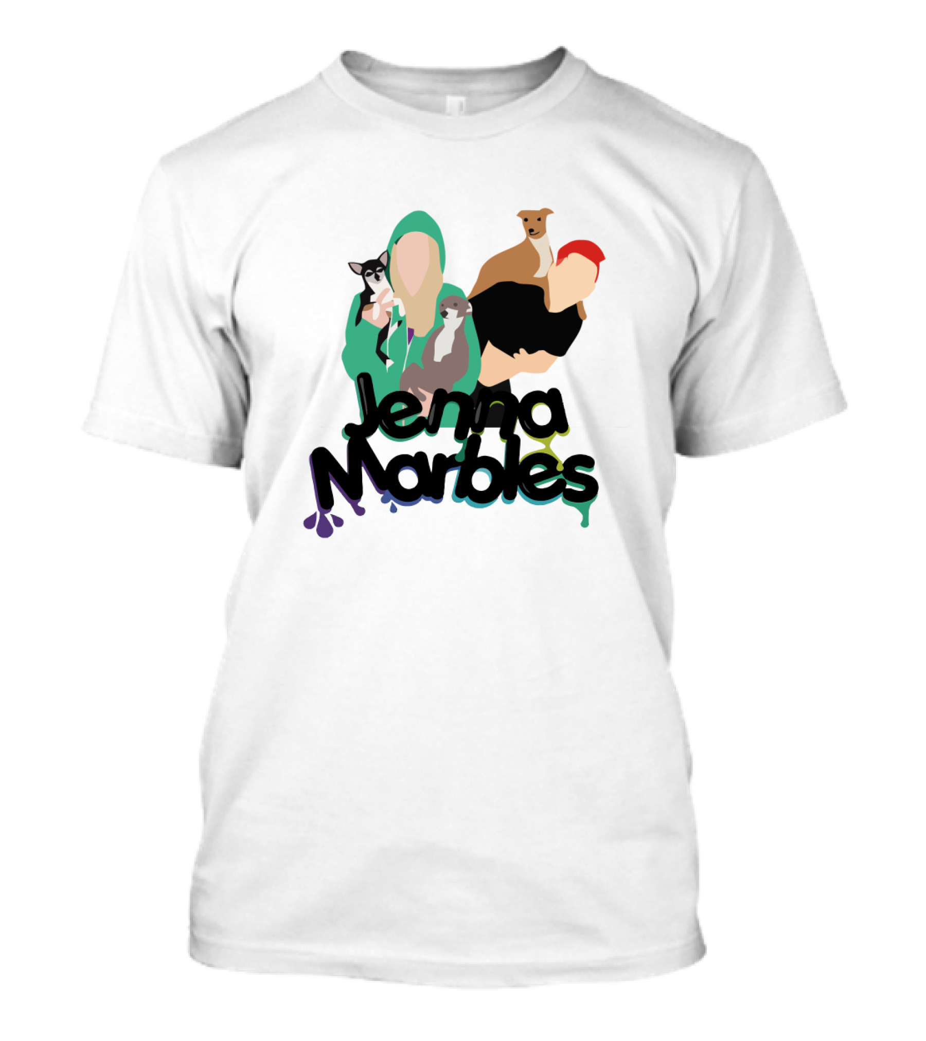 Jenna Marbles Merch Iconic Pet Silhouettes And Text T-Shirt