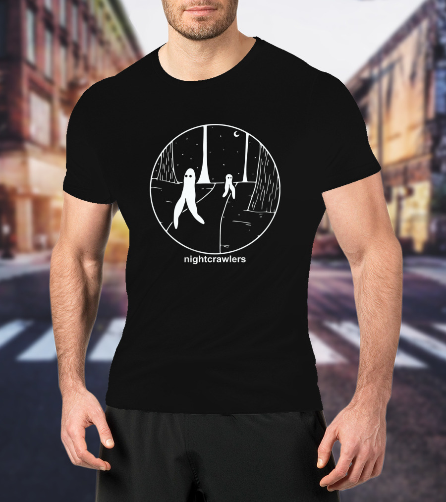 Fresno Nightcrawlers Night Trail Forest Scene T-Shirt