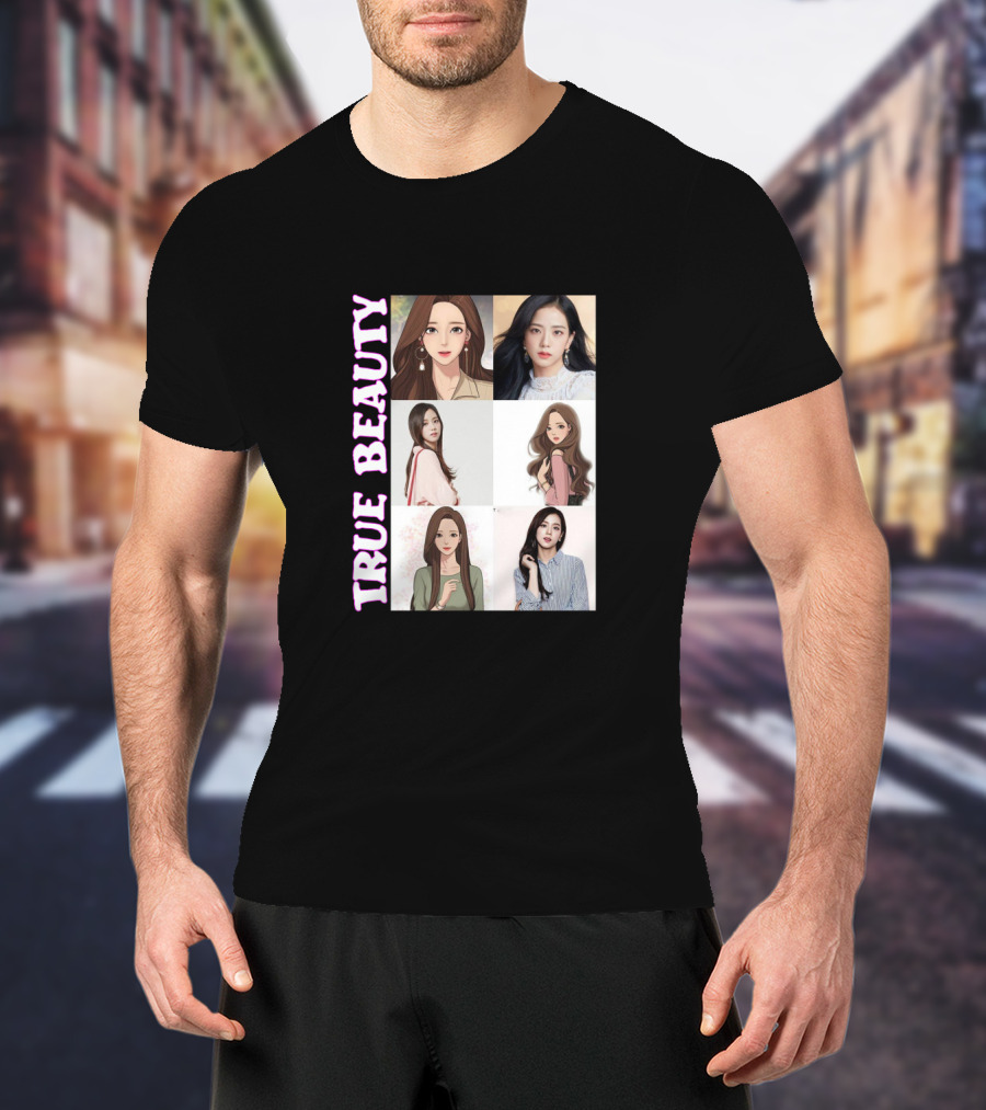 True Beauty Webtoon Inspired Character Collage T-Shirt