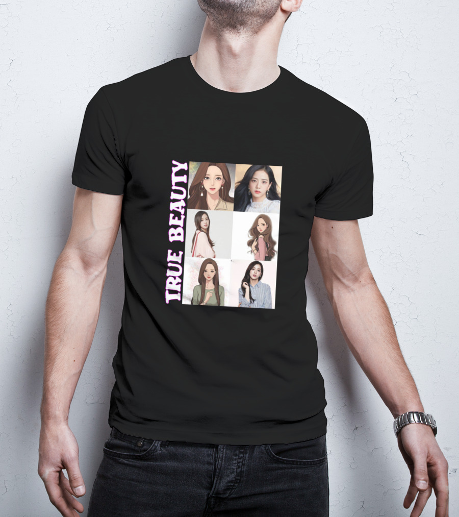 True Beauty Webtoon Inspired Character Collage T-Shirt