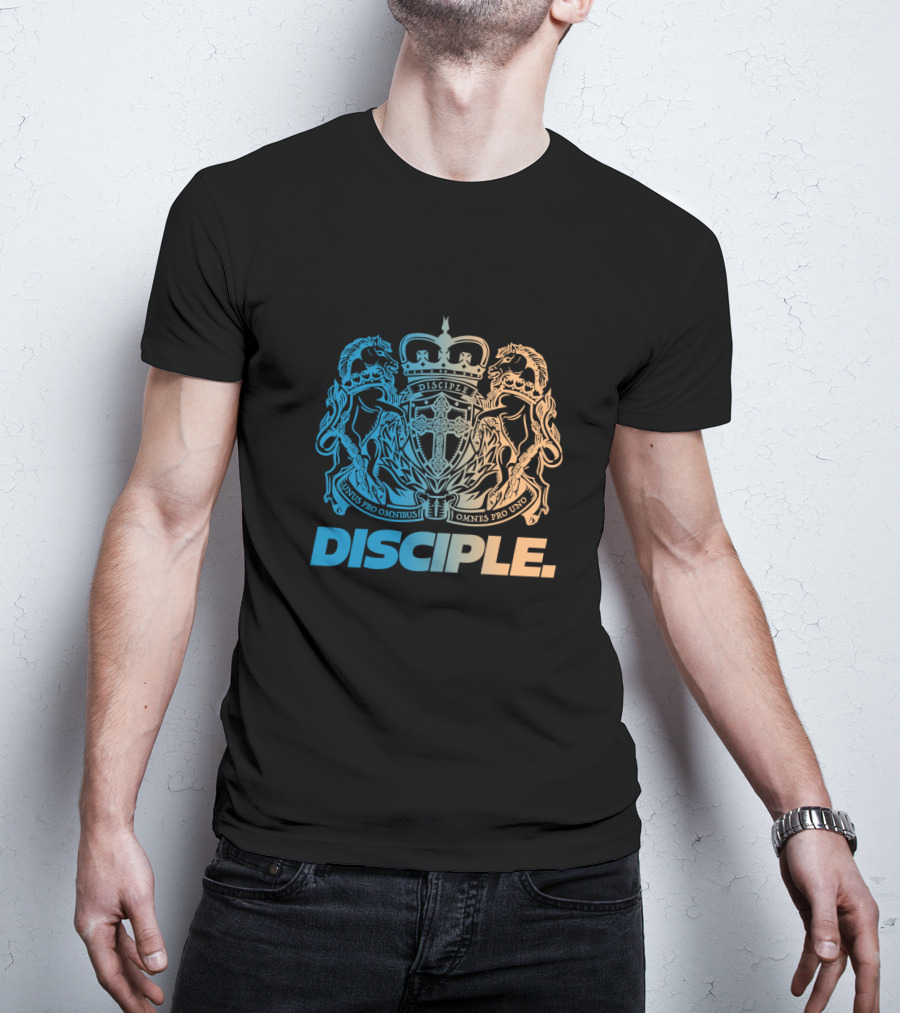 DISCIPLE Omnes Pro Uno Unus Pro Omnibus Crest T-Shirt