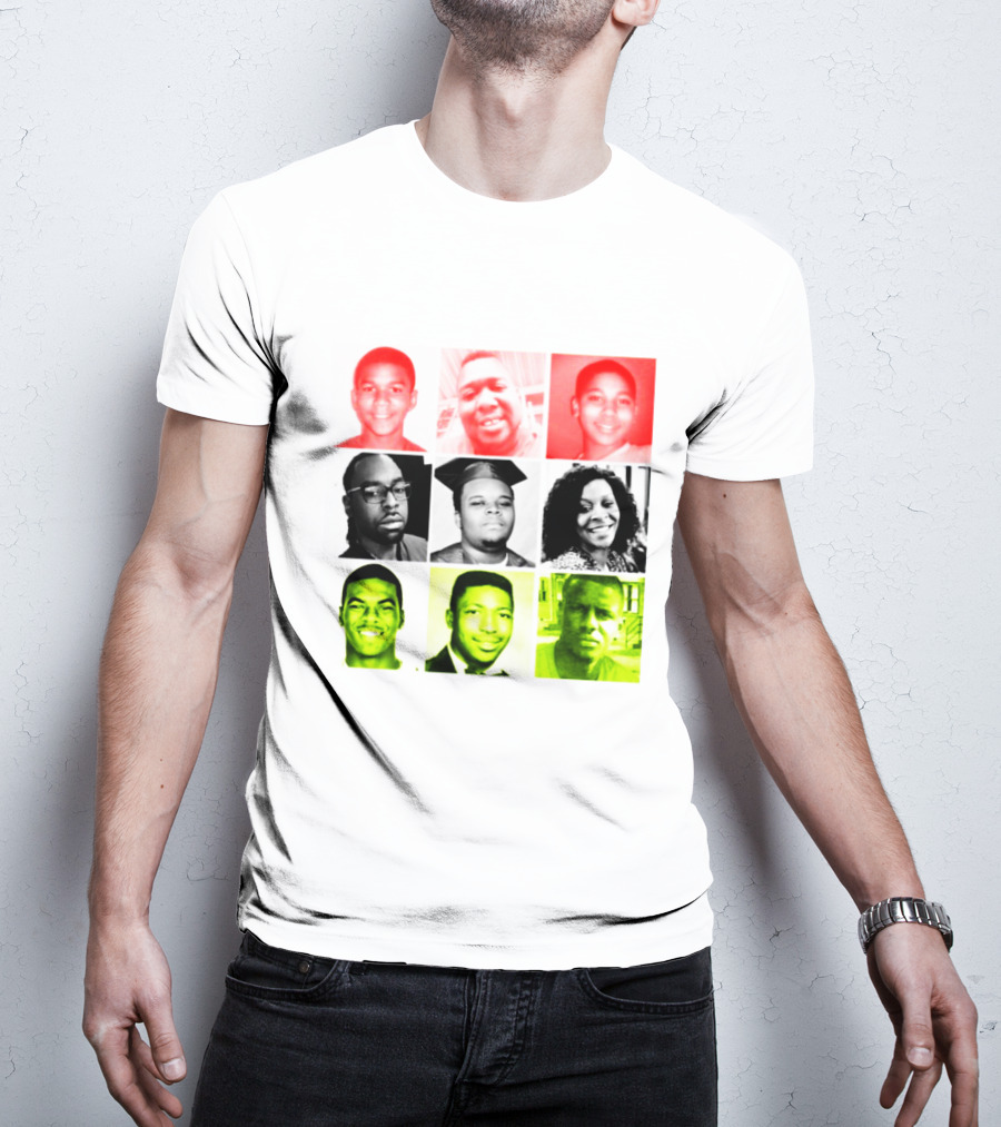 Black Victims Of Police Brutality Remembered In Powerful Collage T-Shirt