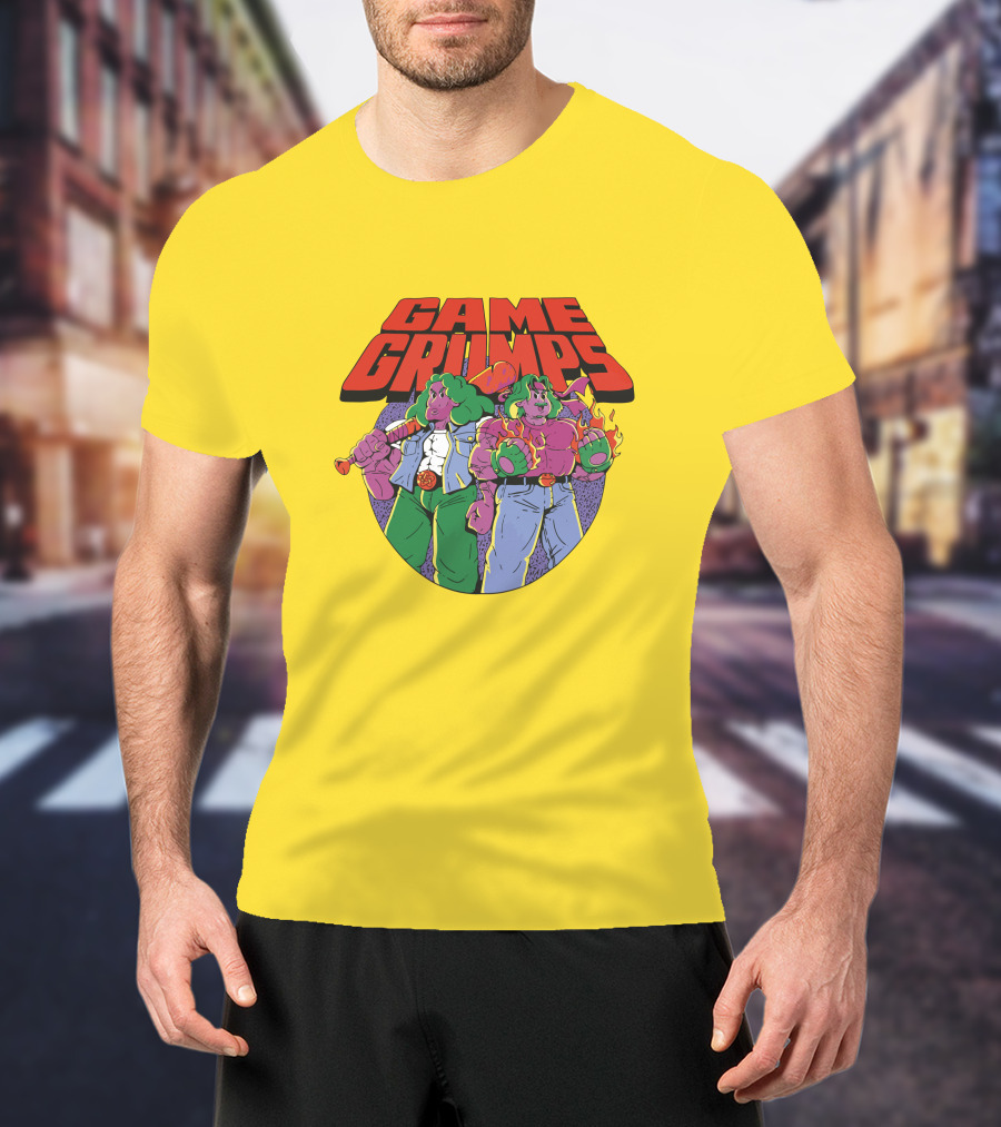 Game Grumps Retro Beat 'Em Up Characters Fiery Brawlers T-Shirt