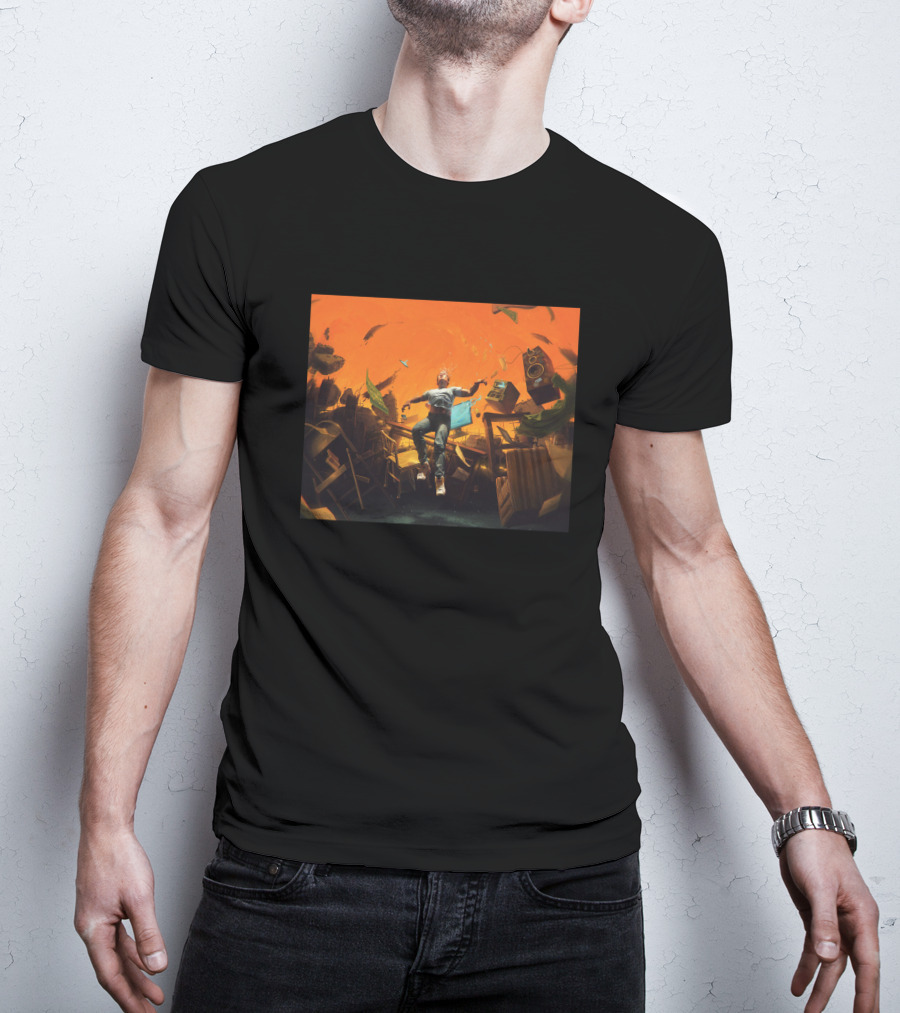 No Pressure Album Cover Artwork Floating Debris Scene T-Shirt