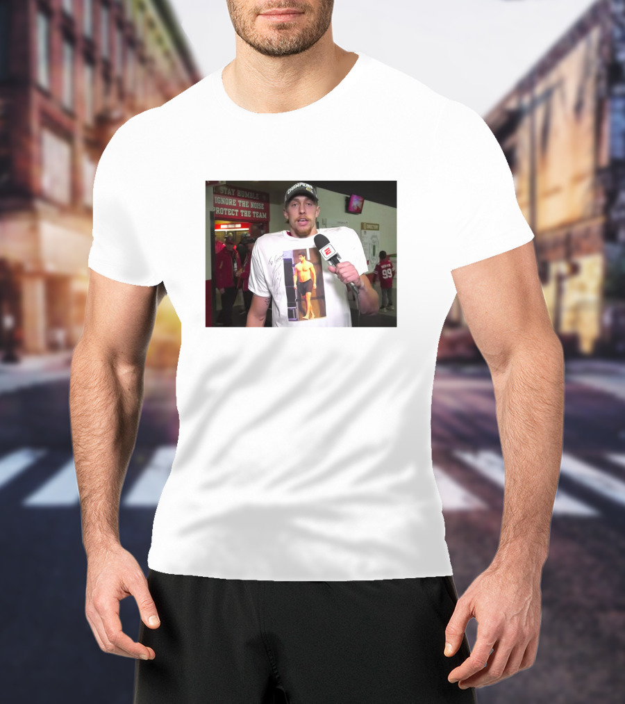 George Kittle Wearing Jimmy G Shirt ESPN Interview T-Shirt
