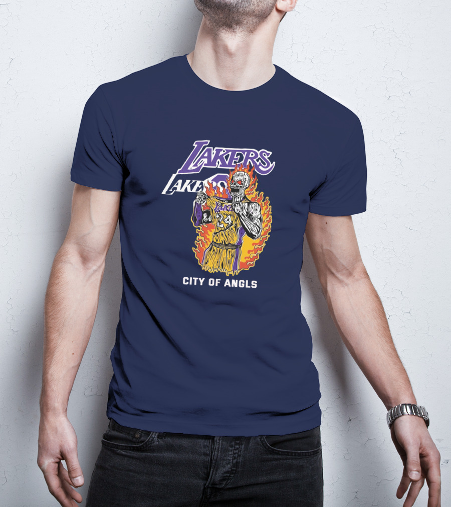 Lakers Flames City Of Angels T-Shirt