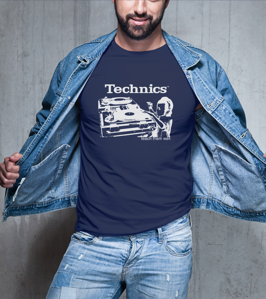 Technics Teach Them Well DJ Turntable And Child Headphones T-Shirt