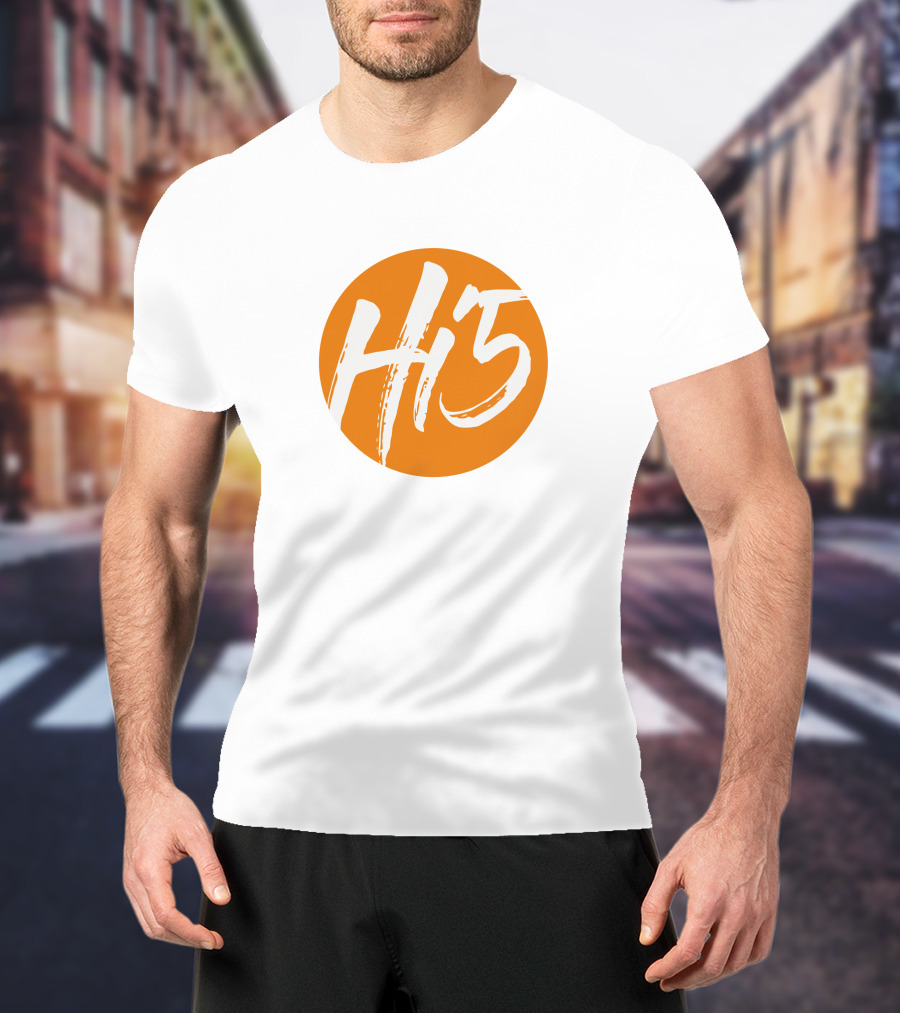 Hi5 Orange Circle Logo Merch T-Shirt