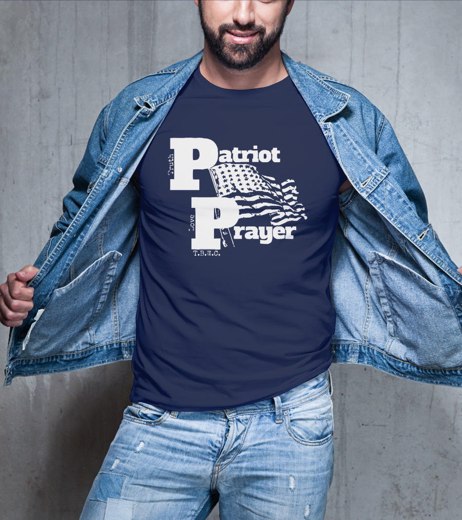 Truth Love Patriot Prayer T.B.W.C. American Flag T-Shirt