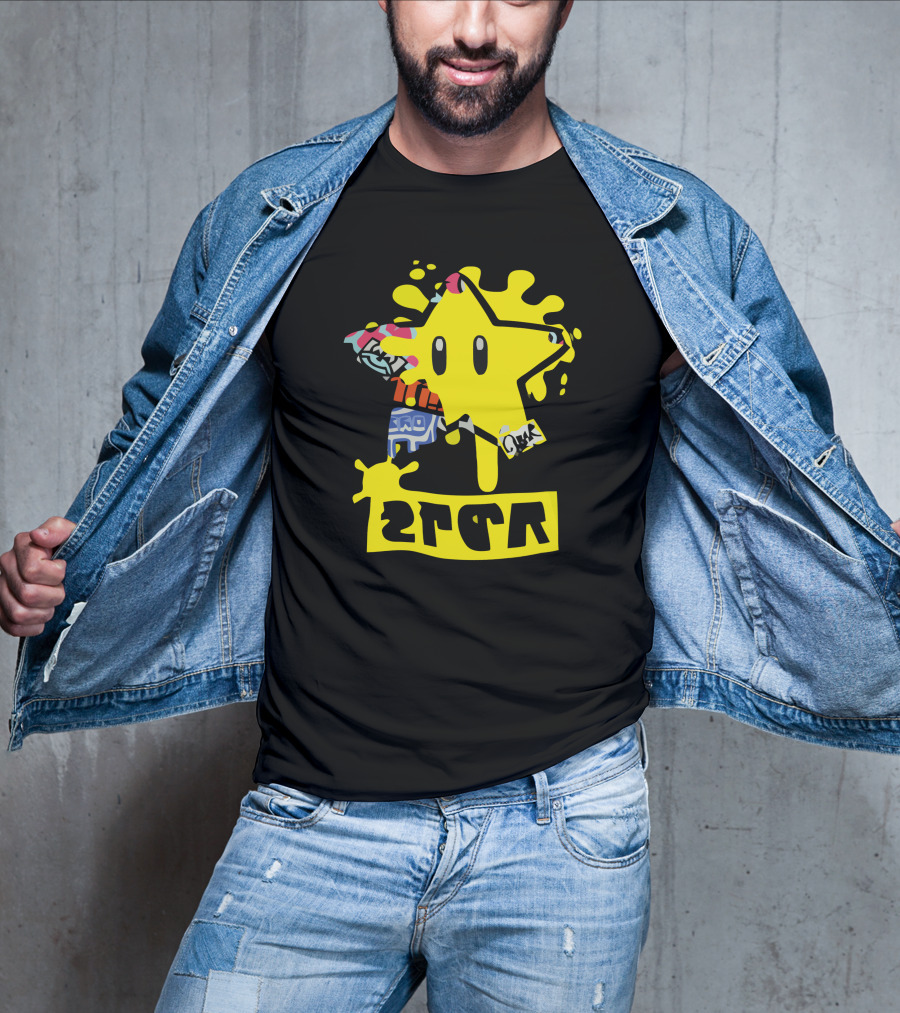 Splatfest Mario Star Ink Graphic Uper 8025 T-Shirt