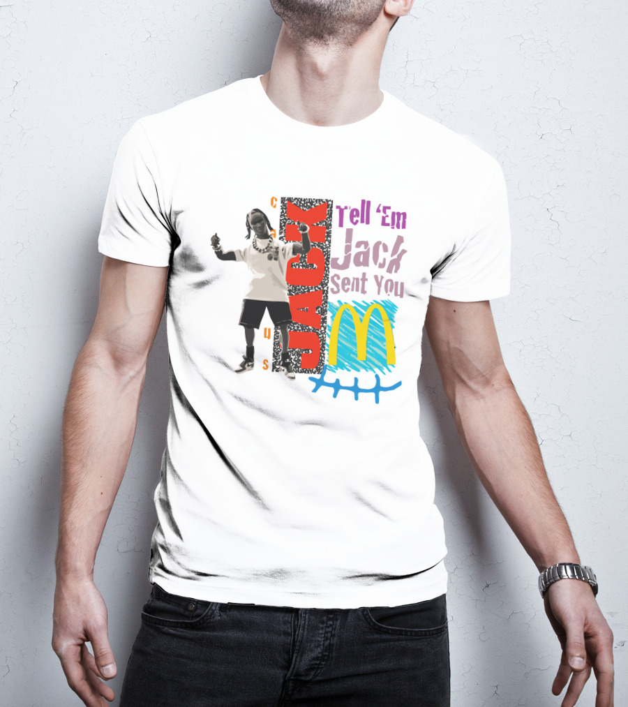 Cactus Jack Tell 'Em Jack Sent You McDonald's Smile T-Shirt