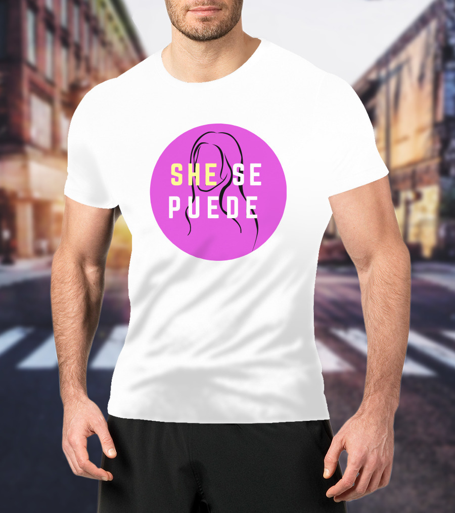 SHE SE PUEDE Purple Circle T-Shirt
