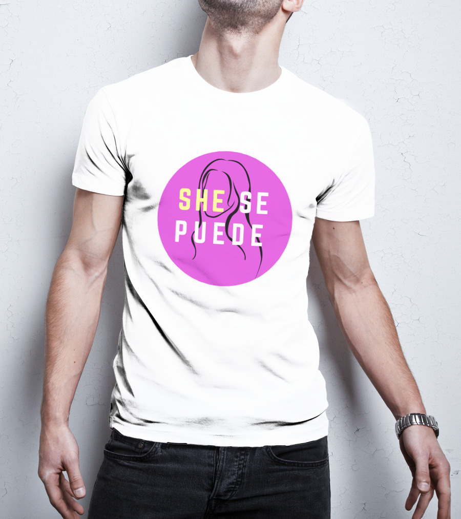 SHE SE PUEDE Purple Circle T-Shirt