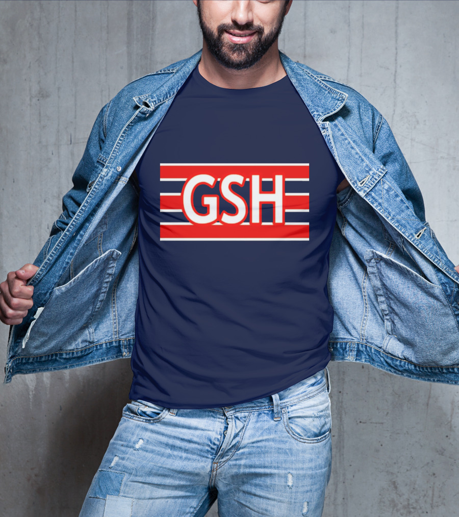 GSH Chicago Bears Stripe Emblem T-Shirt