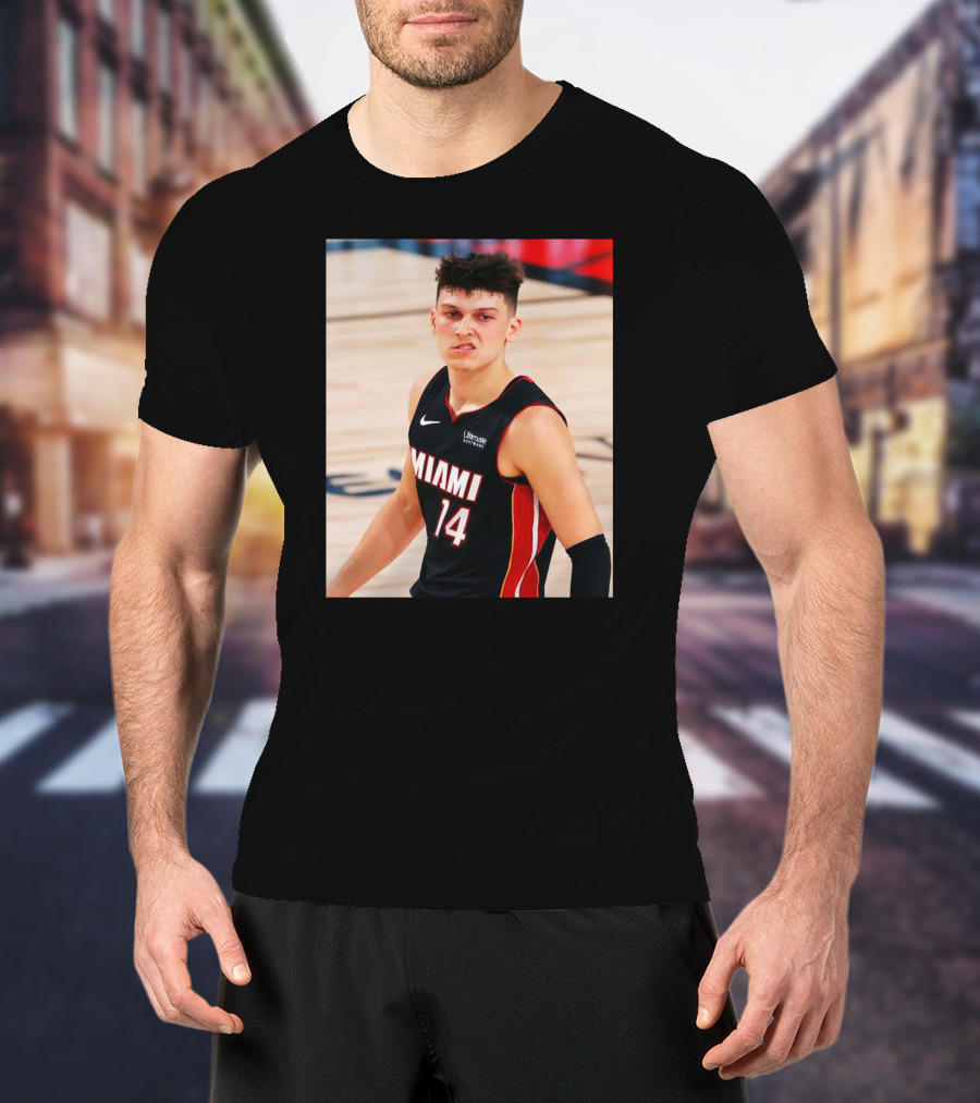 Miami 14 Tyler Herro Snarl Basketball Moment T-Shirt
