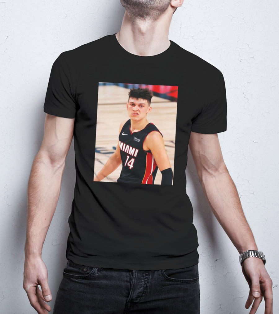 Miami 14 Tyler Herro Snarl Basketball Moment T-Shirt