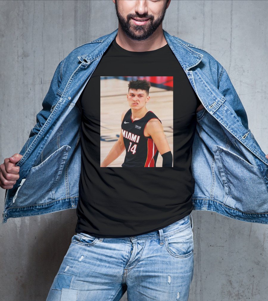 Miami 14 Tyler Herro Snarl Basketball Moment T-Shirt