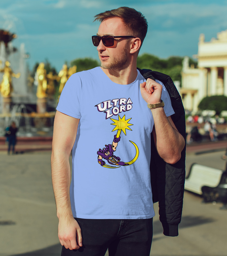Ultra Lord Heroic Superhero Holding Star Power Burst T-Shirt