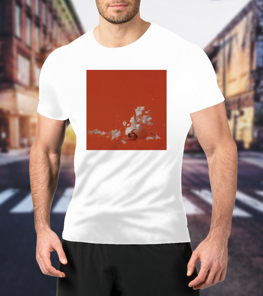 Therefore I Am Broken Egg On Orange Background T-Shirt