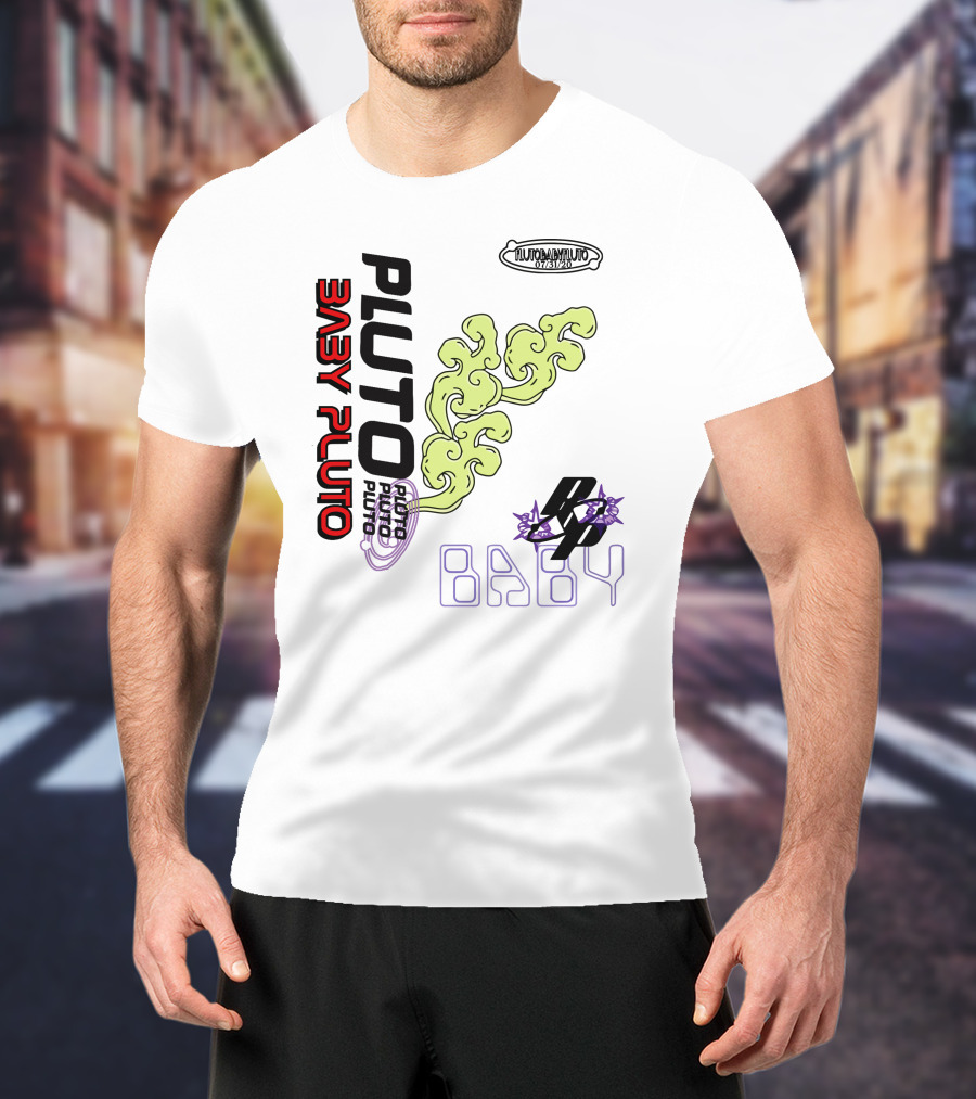 Pluto Baby Pluto Futuristic Exodus Vibrations T-Shirt