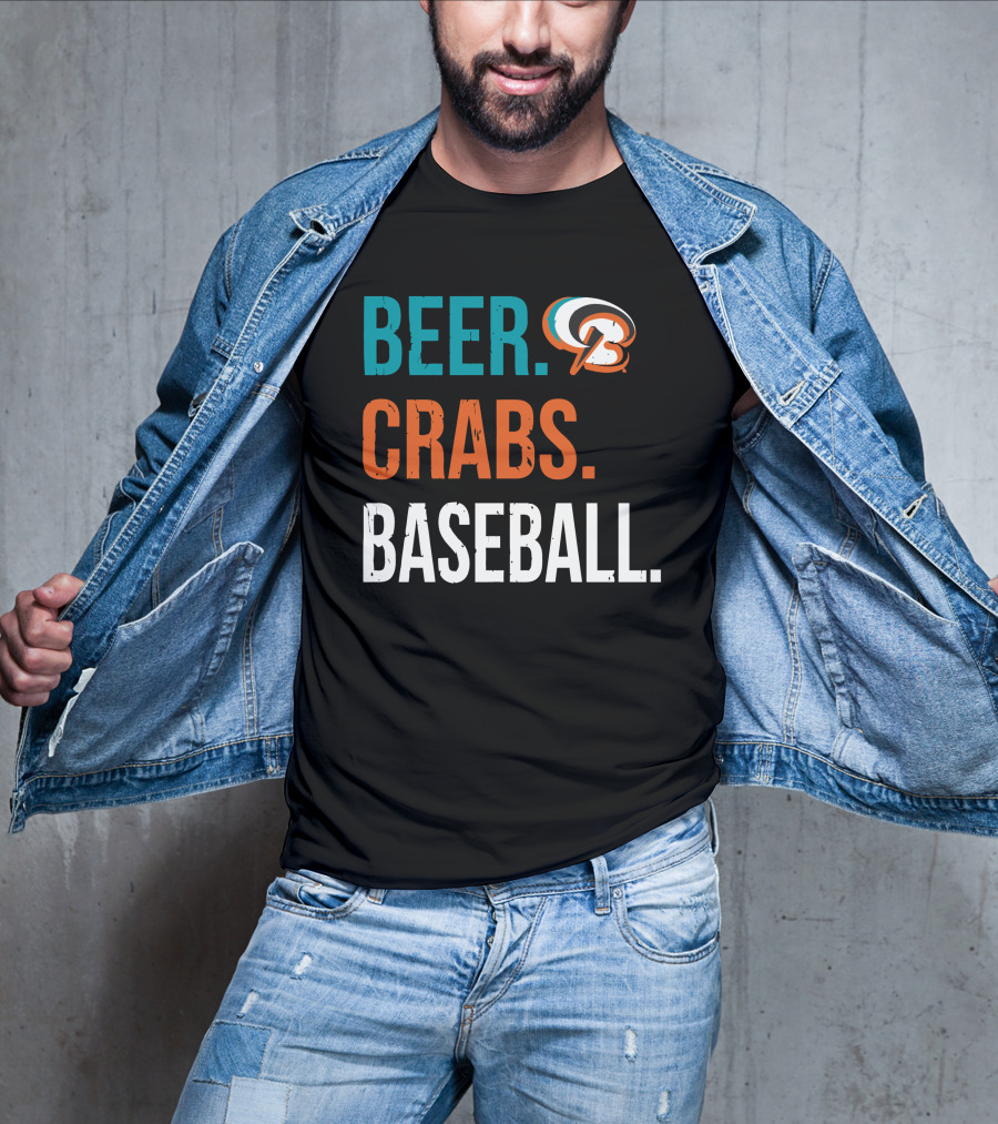 Beer Crabs Baseball Baltimore Orioles Logo Letter B T-Shirt