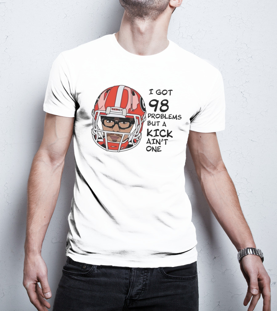 I Got 98 Problems But A Kick Ain't One Rodrigo Blankenship Football Helmet T-Shirt