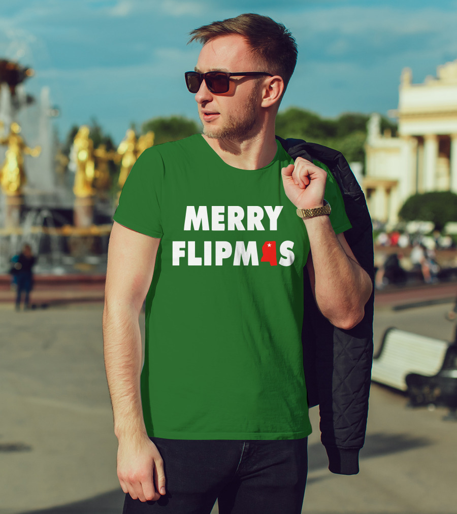 Merry Flipmas Lane Kiffin Alabama Holiday Tshirt T-Shirt