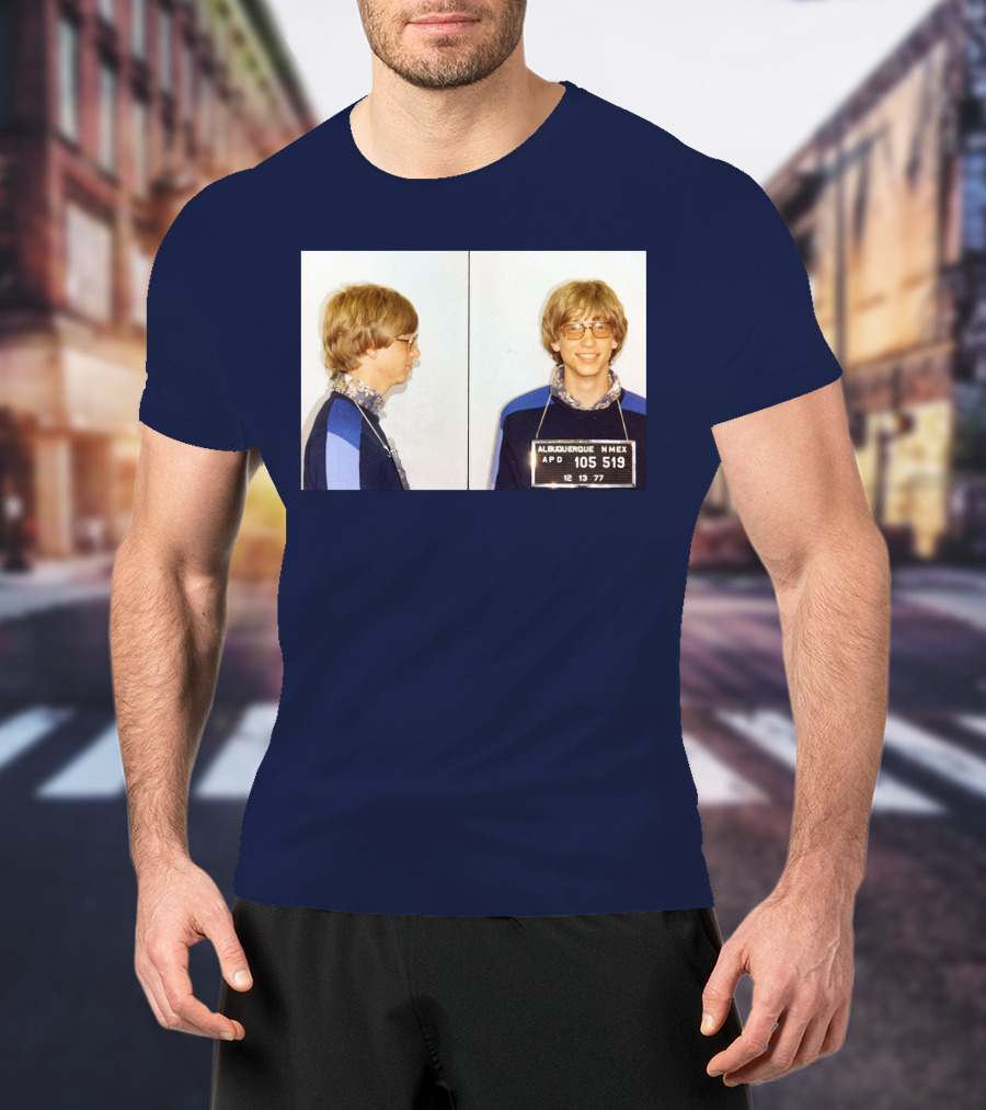 Bill Gates Albuquerque Mugshot 1977 T-Shirt