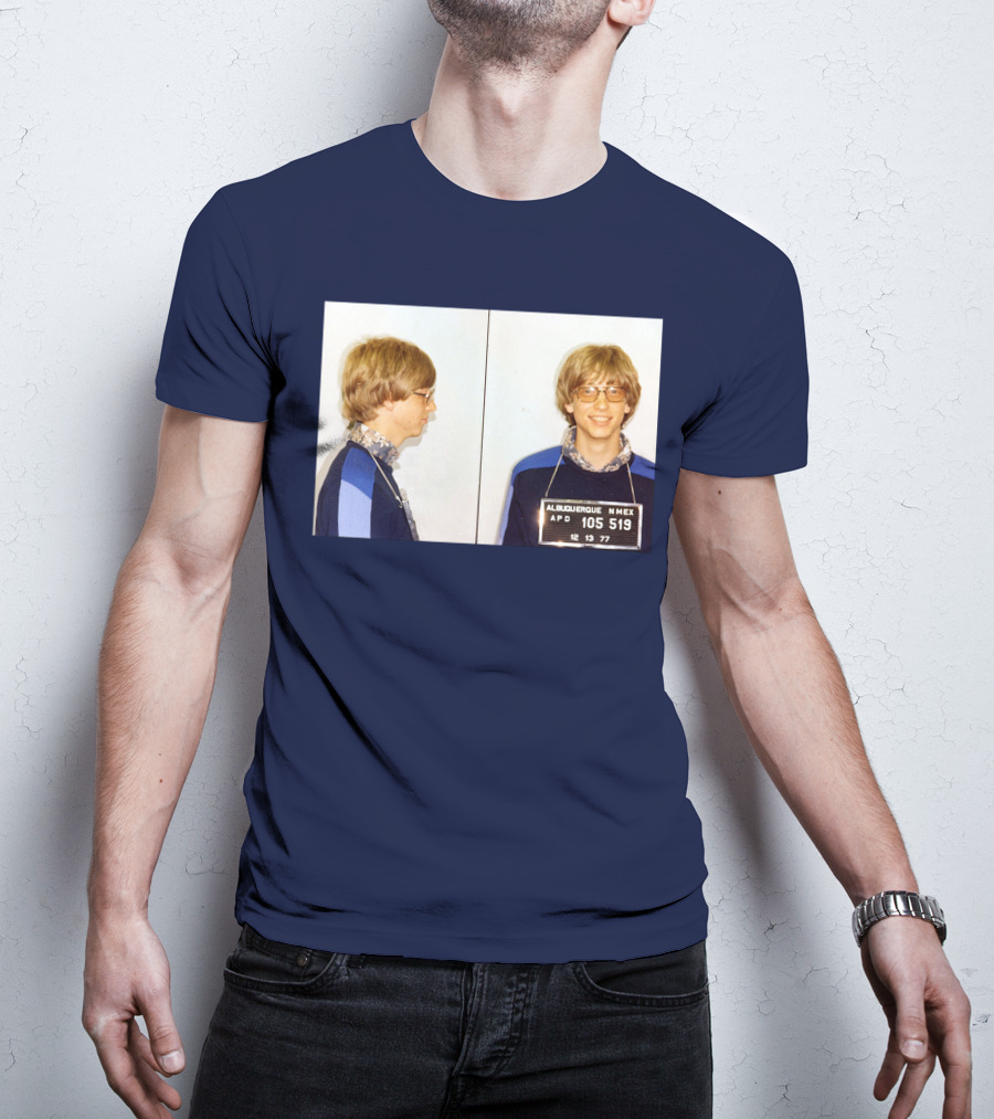 Bill Gates Albuquerque Mugshot 1977 T-Shirt