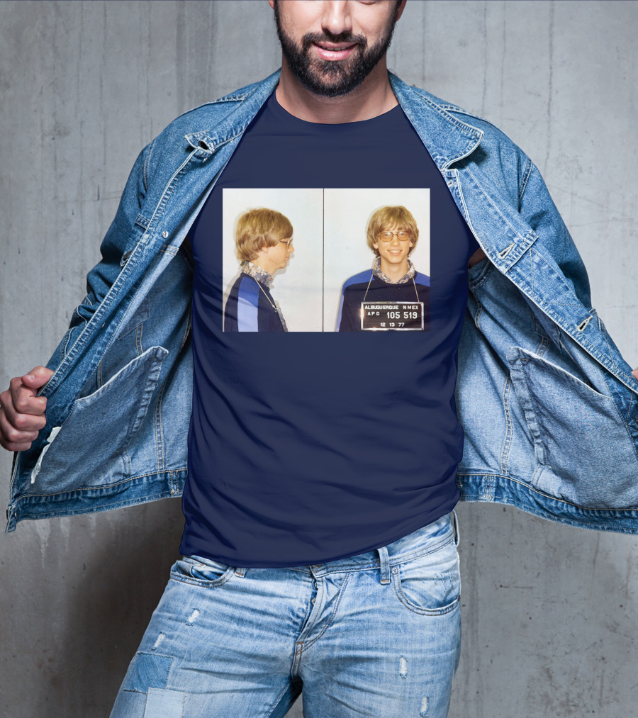 Bill Gates Albuquerque Mugshot 1977 T-Shirt