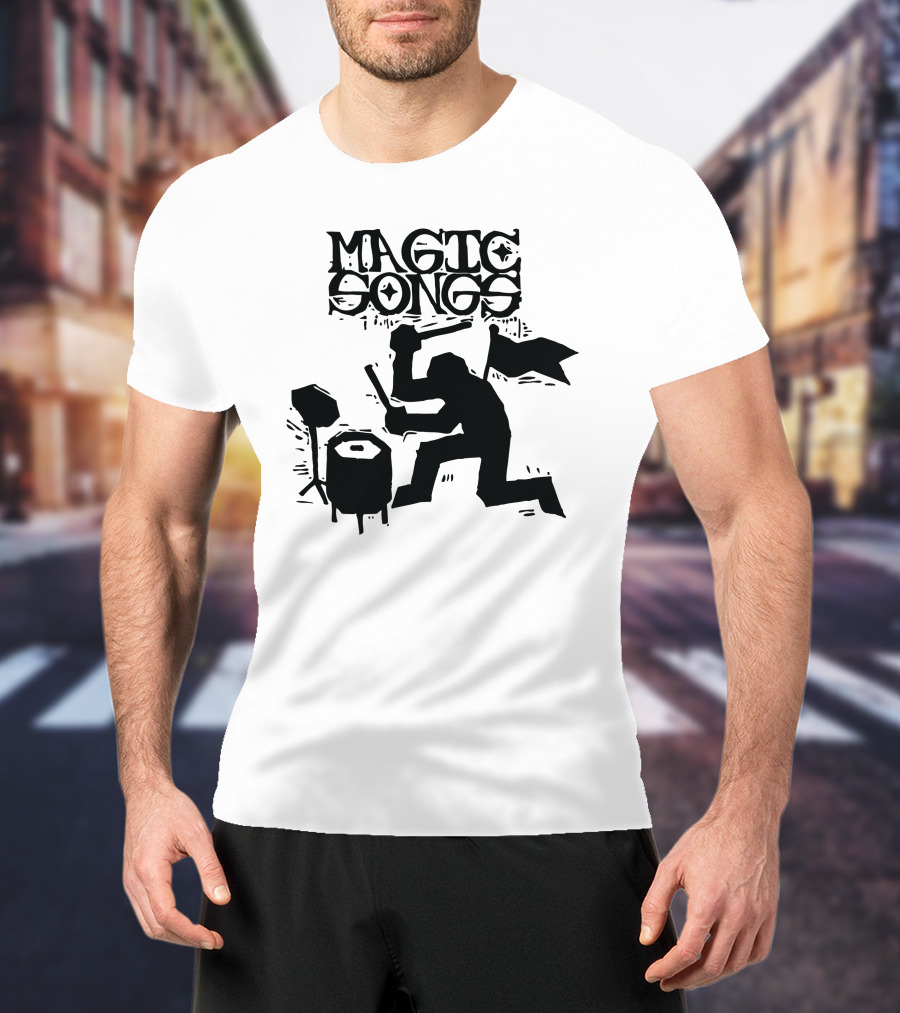 Magic Songs Drummer Silhouette In Action T-Shirt