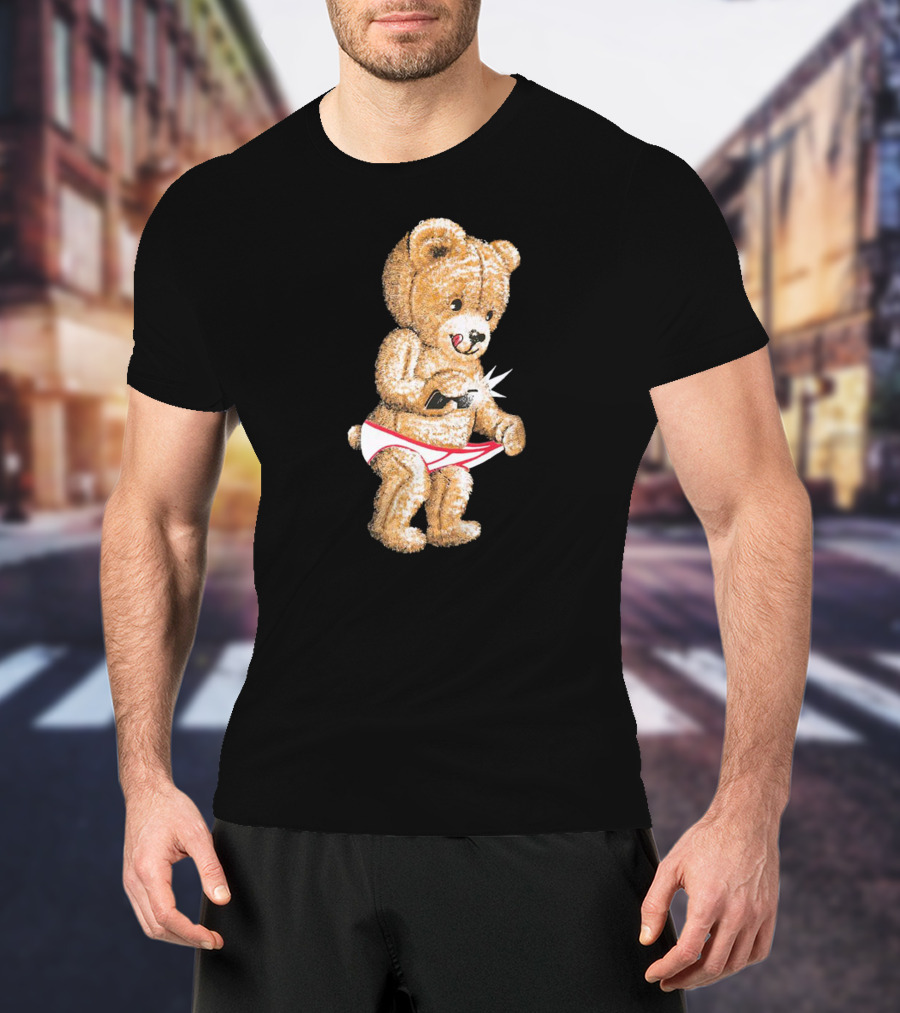 Teddy Bear Selfie Flash T-Shirt