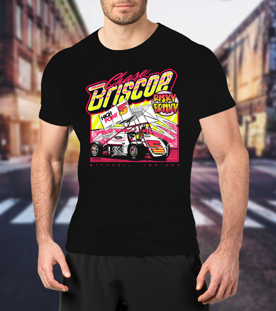 Chase Briscoe Risky Brisky High Point Racing Mitchell Indiana T-Shirt