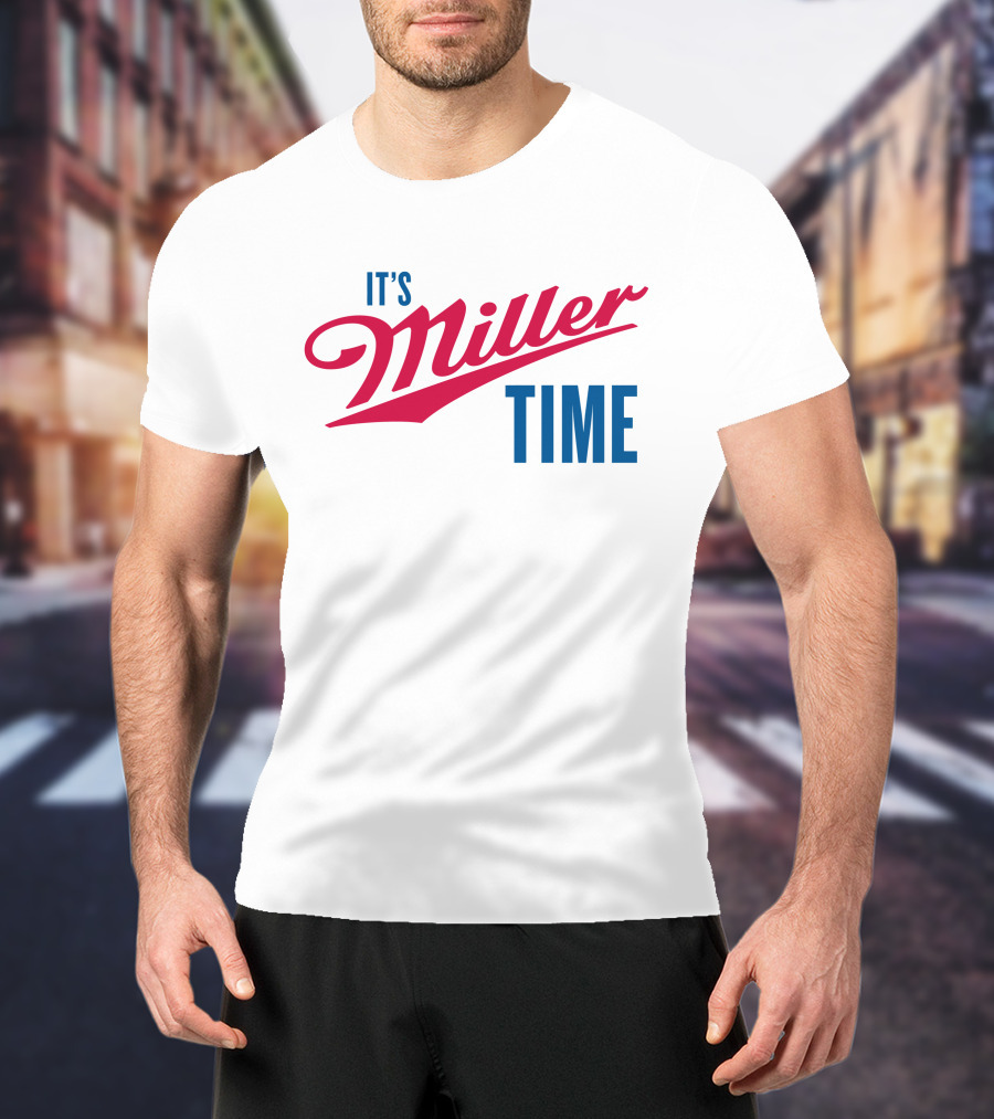 It's Miller Time Vintage Script T-Shirt