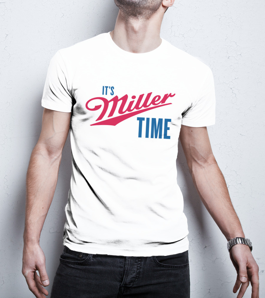 It's Miller Time Vintage Script T-Shirt