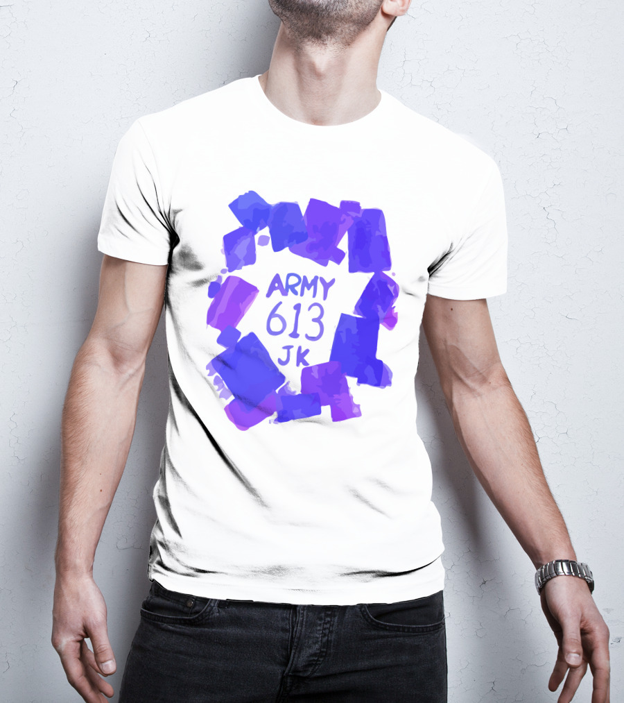 BTS ARMY 613 JK Purple Abstract T-Shirt