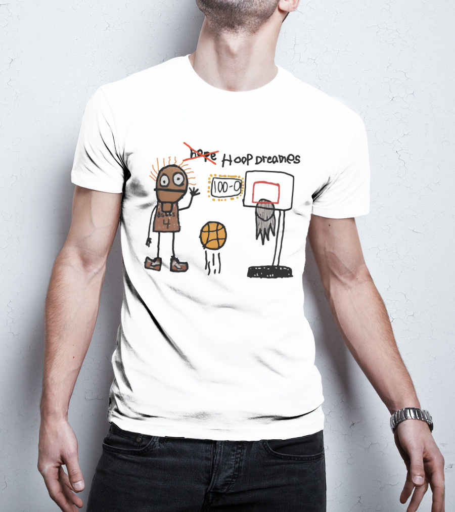 Hoop Dreams Chibi Basketball Bulls 4 Score 100-0 T-Shirt