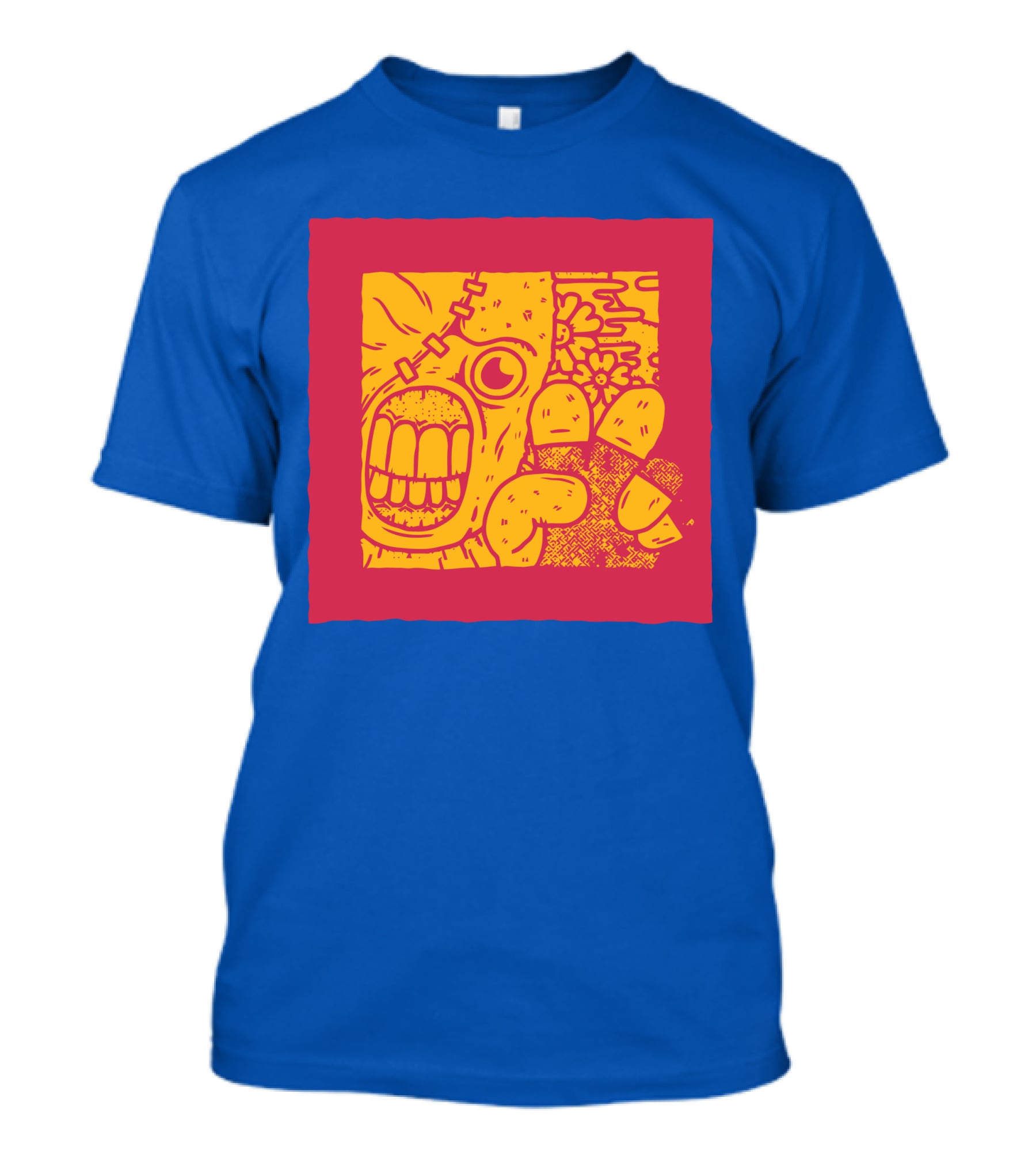 Biomaster 3 Last Escape Panic Zombie Face And Floral Background T-Shirt