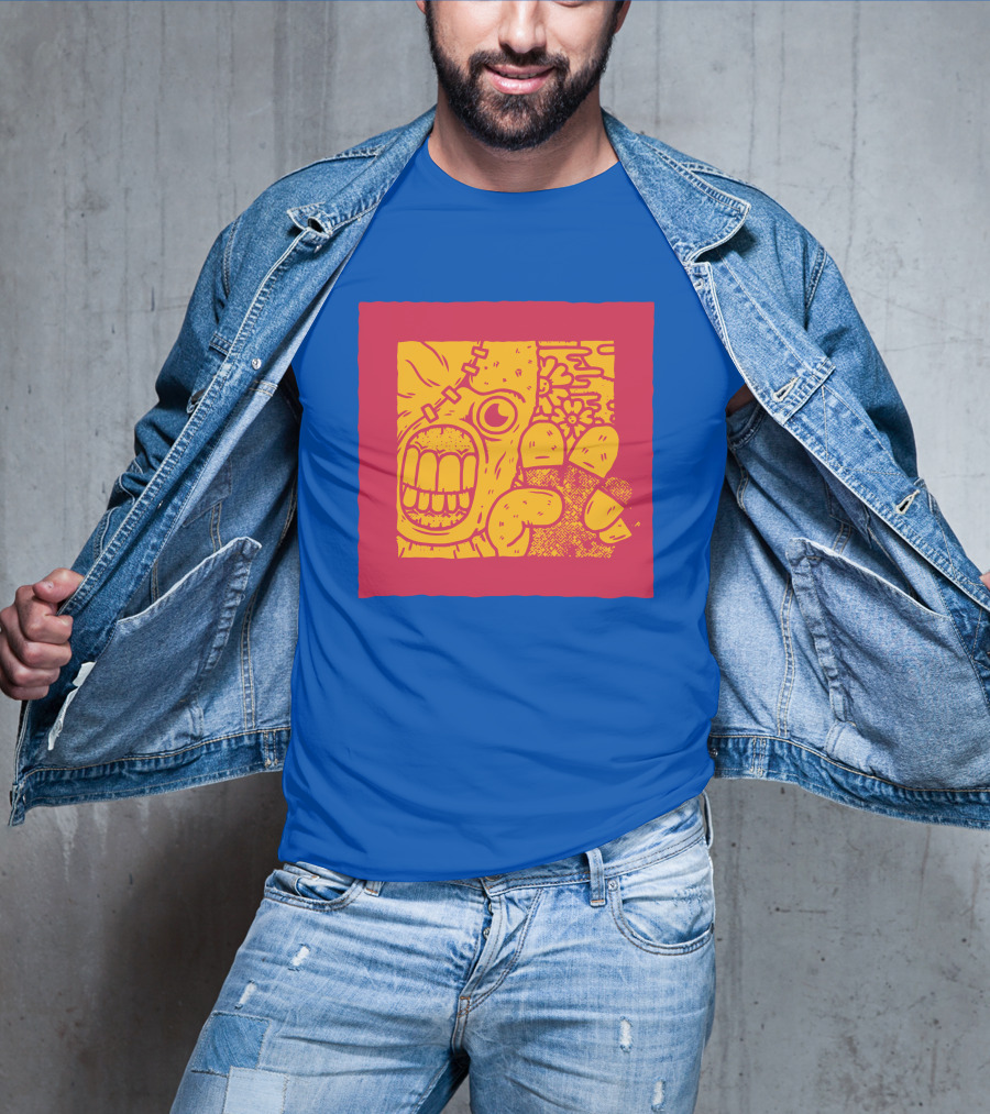 Biomaster 3 Last Escape Panic Zombie Face And Floral Background T-Shirt