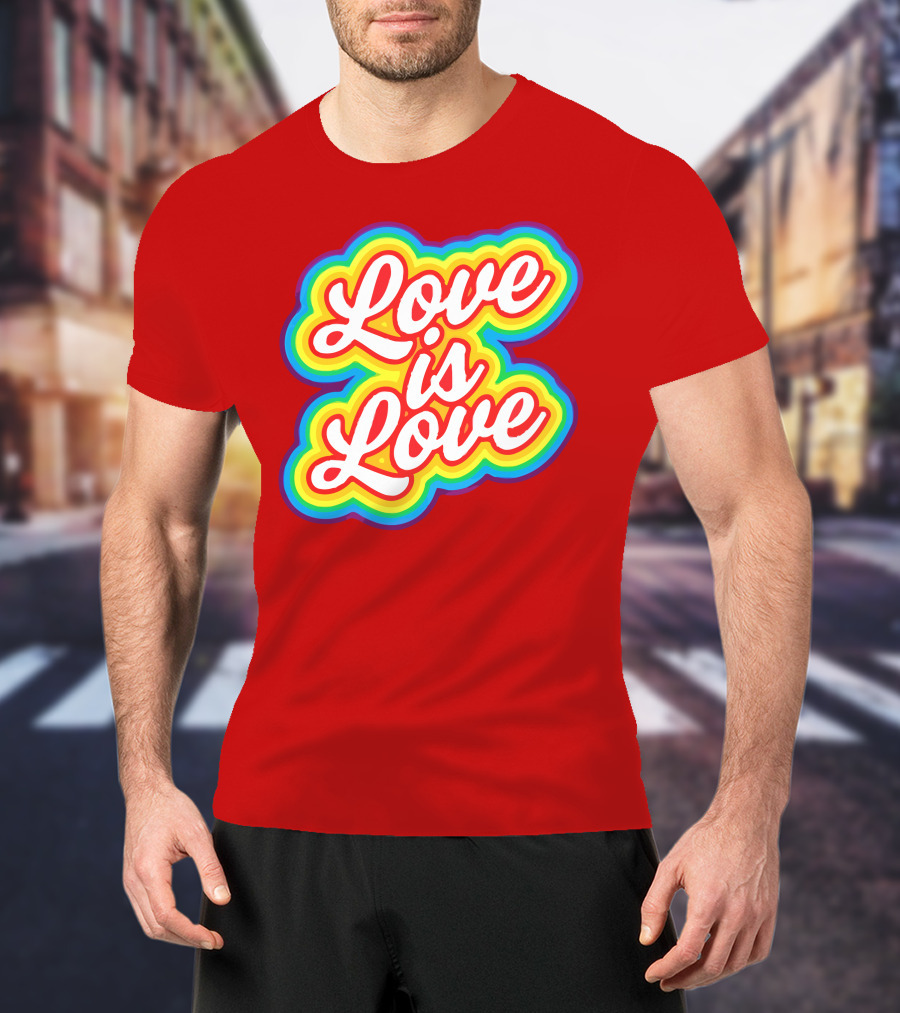 Pride Love Is Love Gender Inclusive Rainbow Toddler T-Shirt