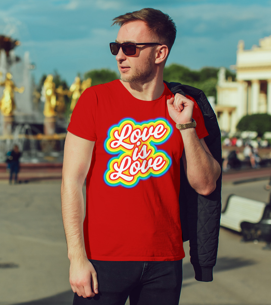 Pride Love Is Love Gender Inclusive Rainbow Toddler T-Shirt