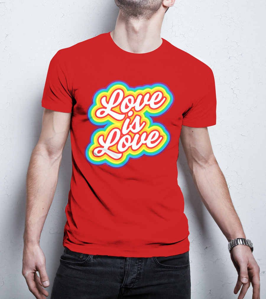 Pride Love Is Love Gender Inclusive Rainbow Toddler T-Shirt