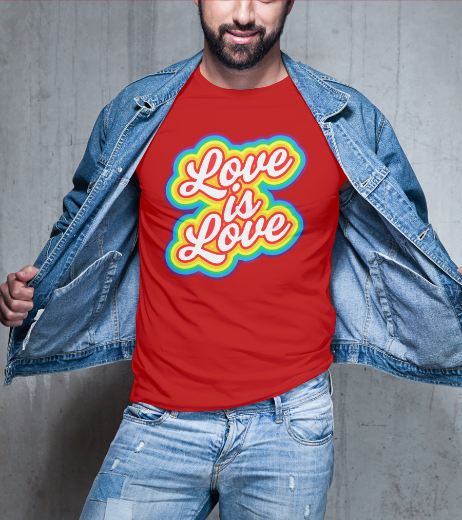Pride Love Is Love Gender Inclusive Rainbow Toddler T-Shirt