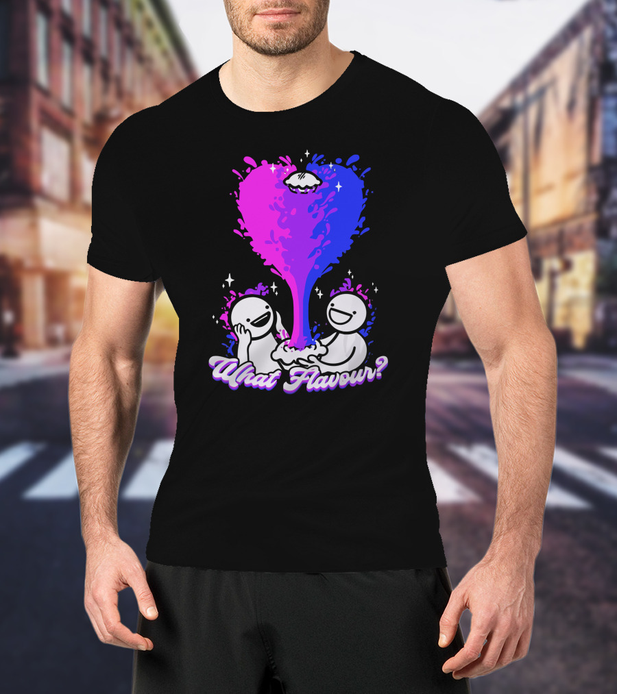 What Flavour? Bi Colorful Abstract Heart Splash T-Shirt