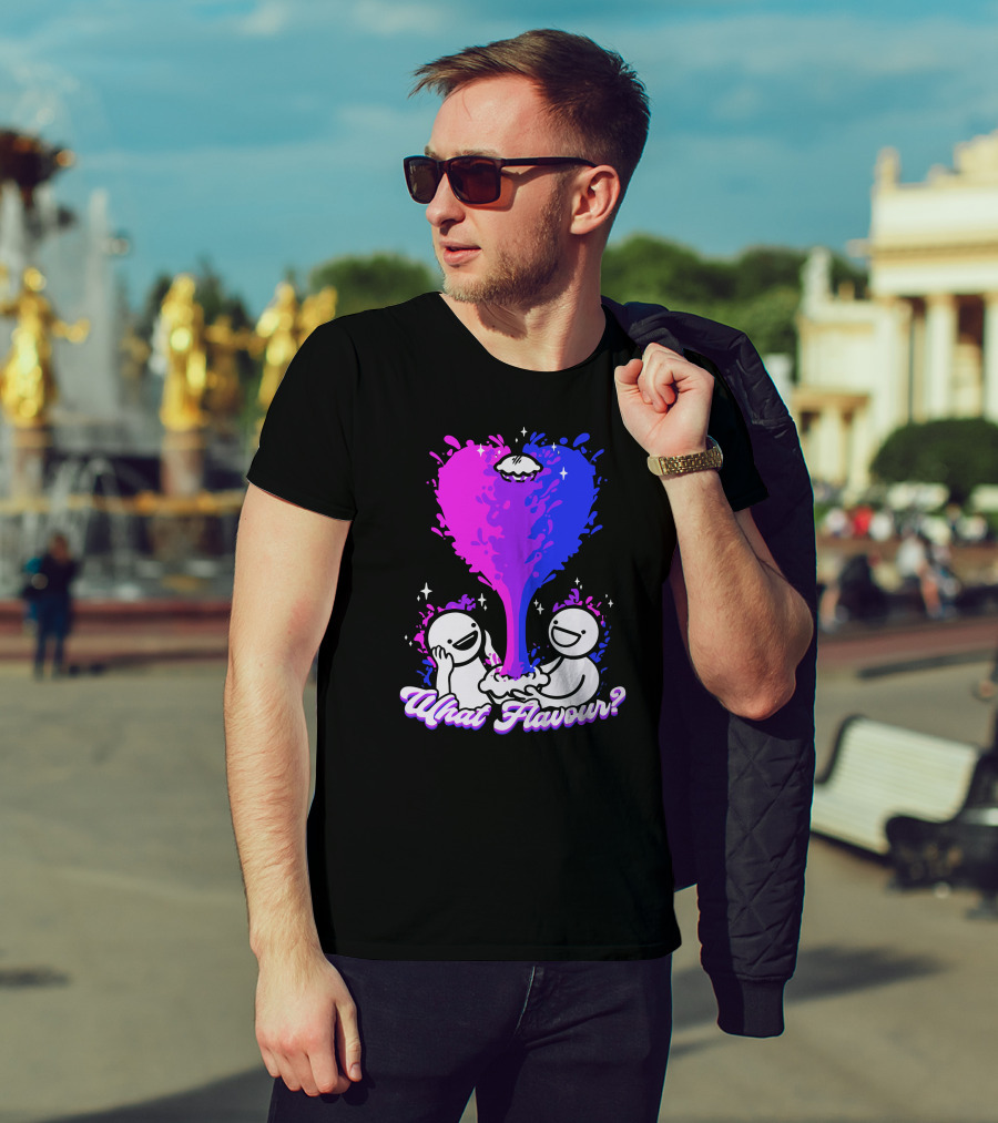 What Flavour? Bi Colorful Abstract Heart Splash T-Shirt